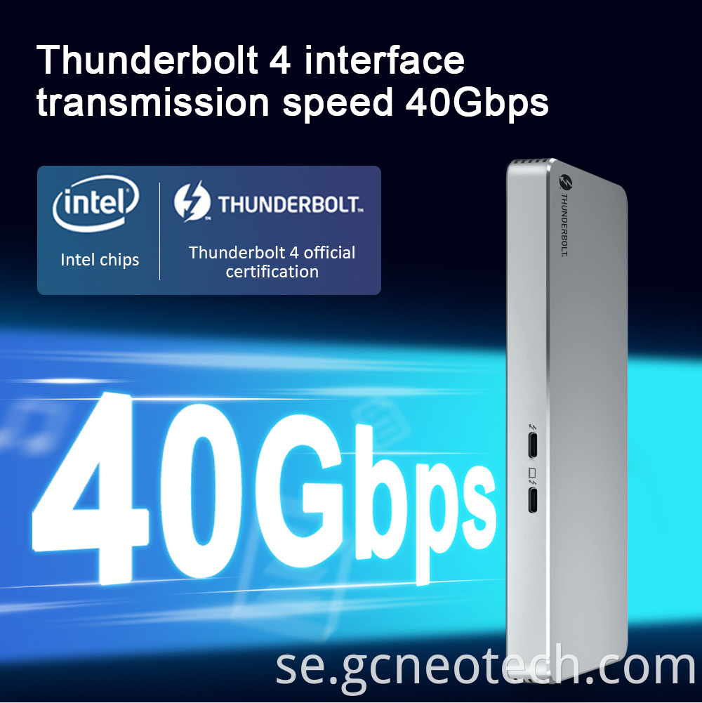 Thunderbolt 4 Docking Station 40Gbps High Speed Transfer